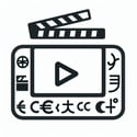 Egy videó ikont rajzol, ami egy útmutató a többnyelvű tartalmak előállításához